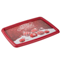 Úložný box keeeper Wika s vianočným motívom a vekom, červený, 55x39,5x29,5 cm, 45 l, stohovateľný 7