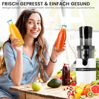 Keenray Lassú Gyümölcsfacsaró Hidegpréses Centrifuga 80mm Széles Szájjal, Csendes Motor, Fehér Színű Juice Extractor 7