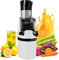 Keenray Lassú Gyümölcsfacsaró Hidegpréses Centrifuga 80mm Széles Szájjal, Csendes Motor, Fehér Színű Juice Extractor 1