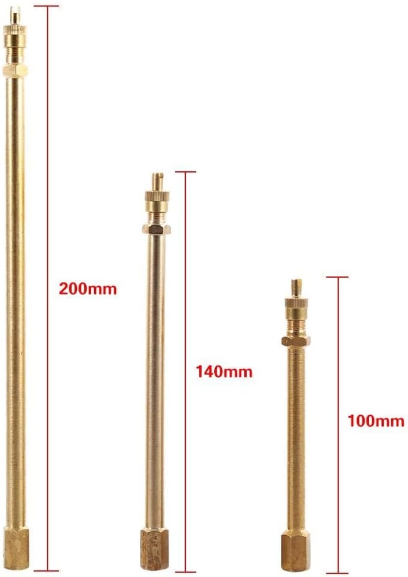 Keenso 100mm Sárgaréz Gumiabroncs Szelep Hosszabbító Adapter Motorkerékpárhoz Biciklhez
