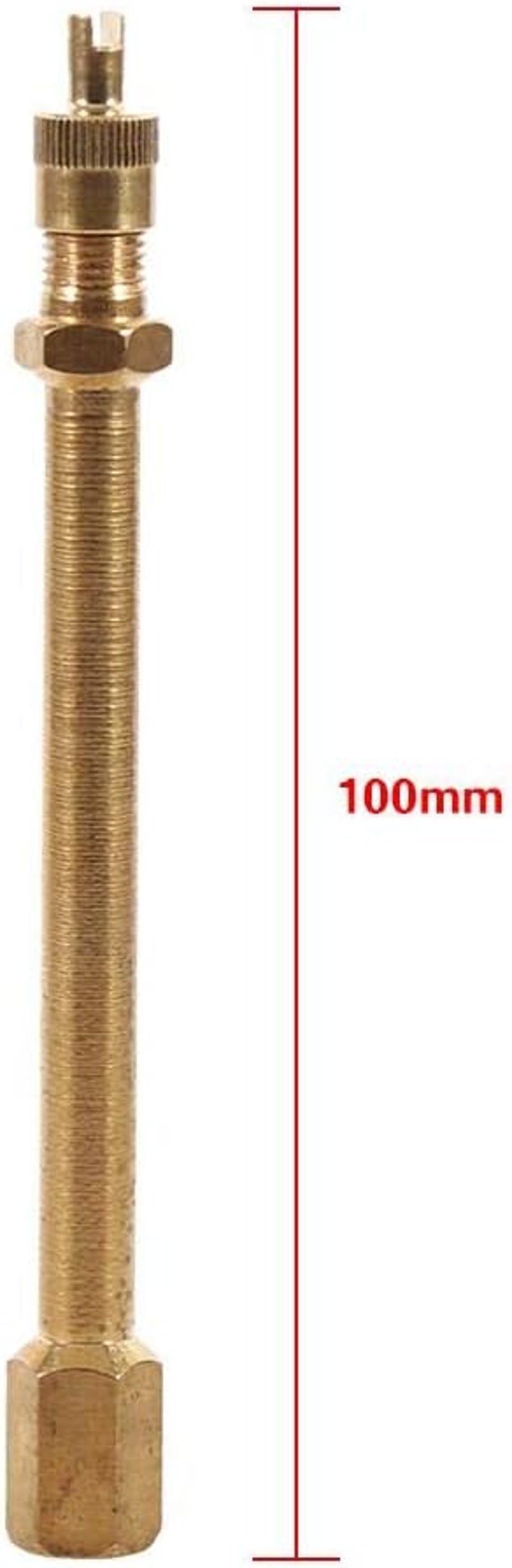 Keenso 100mm Sárgaréz Gumiabroncs Szelep Hosszabbító Adapter Motorkerékpárhoz Biciklhez