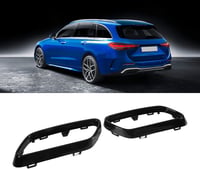 Keenso autó kipufogó végcső trim, C Class W206 fényes fekete, 1 pár 5