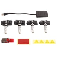 Keenso USB TPMS Sustav za nadzor tlaka u gumama - S unutarnjim senzorima za Android auto navigaciju, s glasovnim upozorenjem, 4 senzora 1