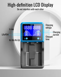Univerzálna inteligentná nabíjačka batérií Keenstone pre 18650, AA, AAA s LCD displejom, pre Ni-MH, Ni-CD, Li-Ion, LiFePO4, IMR, 10440, 14500, 16340, 26650 3