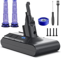Keenstone V8 8000mAh akkumulátor Dyson SV10 porszívóhoz 3 szűrővel - V8 8.0Ah + Filter 1