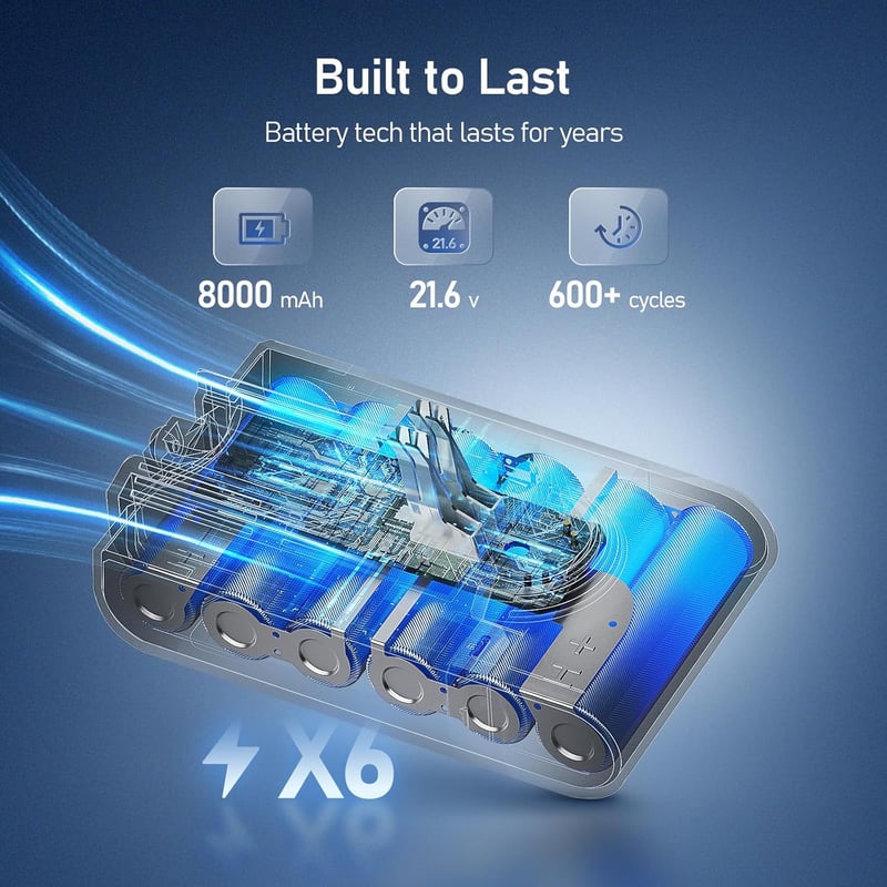 Keenstone V8 8000mAh akkumulátor Dyson SV10 porszívóhoz 3 szűrővel - V8 8.0Ah + Filter