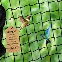 KEEPAA Ochranná sieť proti vtákom čierna 15x15 m – Záhradná sieť z nylonu odolná proti roztrhnutiu s okami 2,5x2,5 cm, ochrana záhrady, jazierka a balkóna 1