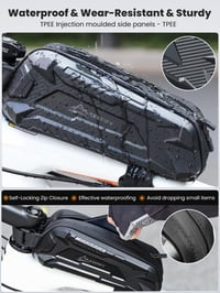 Geantă de bicicletă 3 în 1 KEEPIFY 25L, impermeabilă, pentru portbagaj, cu compartiment pentru laptop și benzi reflectorizante - Negru 3