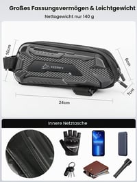 Geantă de bicicletă 3 în 1 KEEPIFY 25L, impermeabilă, pentru portbagaj, cu compartiment pentru laptop și benzi reflectorizante - Negru 2