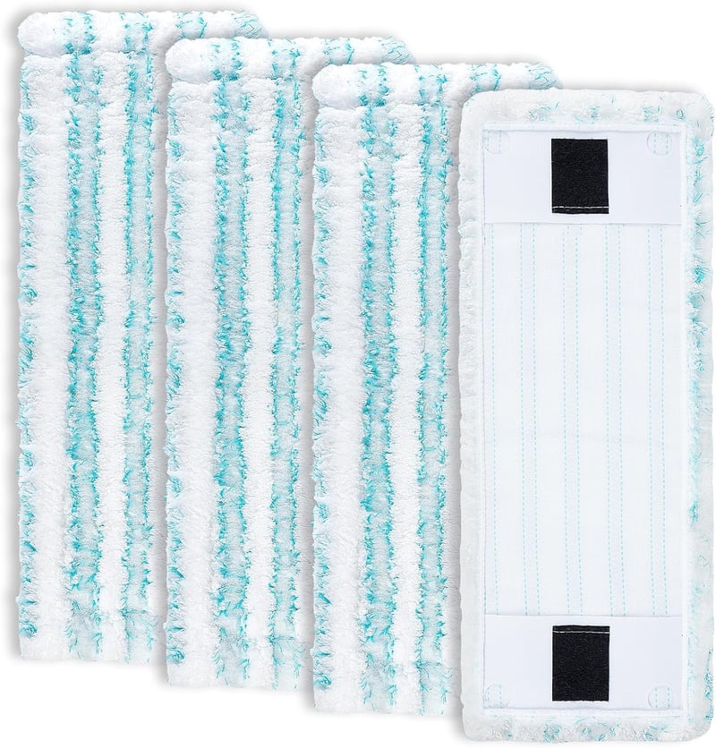 KEEPOW 4 db Felmosófej Leifheit Clean Twist M Ergo Micro Duo Felmosóhoz, Kettős Szálas Technológiával, Sima Padlófelületekhez