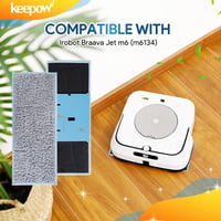 KEEPOW 4 db Mosható Mop Pad iRobot Braava Jet M6134 Robotporszívóhoz 2