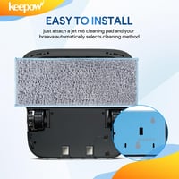 KEEPOW 4 db Mosható Mop Pad iRobot Braava Jet M6134 Robotporszívóhoz 4