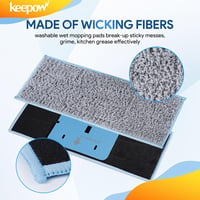 KEEPOW 4 db Mosható Mop Pad iRobot Braava Jet M6134 Robotporszívóhoz 6