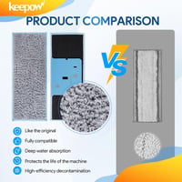 KEEPOW 4 db Mosható Mop Pad iRobot Braava Jet M6134 Robotporszívóhoz 3
