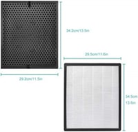 KEEPOW Cserefilter Szett Levoit LV-PUR131 Légtisztítóhoz - 2 HEPA + 2 Aktív Szén Szűrő, PM2.5 Részecskeszűrés, LV-PUR131S Kompatibilis 7