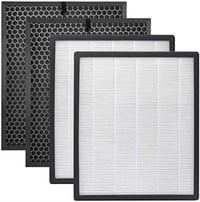 KEEPOW Cserefilter Szett Levoit LV-PUR131 Légtisztítóhoz - 2 HEPA + 2 Aktív Szén Szűrő, PM2.5 Részecskeszűrés, LV-PUR131S Kompatibilis 8