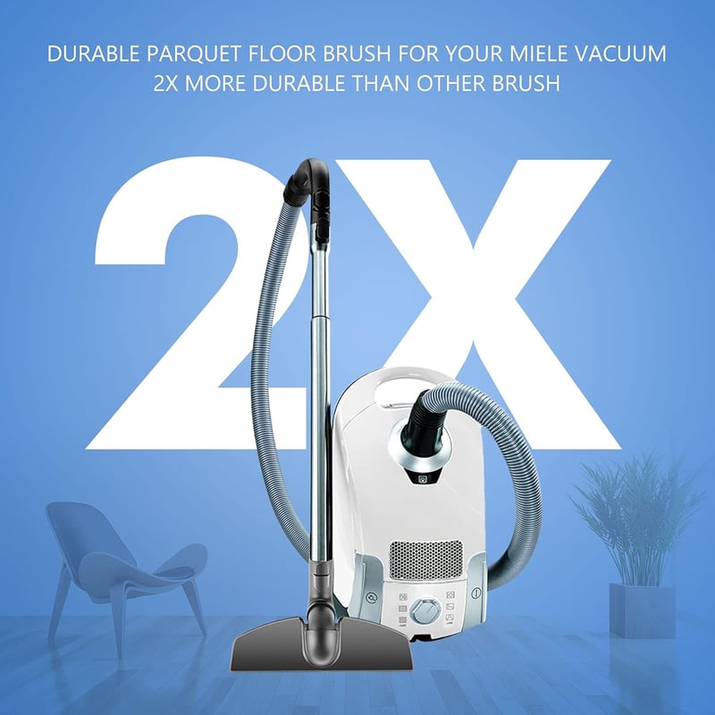 KEEPOW Parketta Kefe Miele Porszívóhoz 35mm - Kompatibilis S8340, C1 C2 C3, S1-S8, Swing H1 Modellekkel - Lószőr Sörtés Kemény Padlóhoz