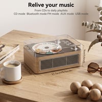 Prenosné Bluetooth CD rádio Kegaudio v retro dizajne, dubové prevedenie 6