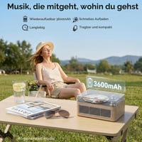 Prenosné Bluetooth CD rádio Kegaudio v retro dizajne, dubové prevedenie 4