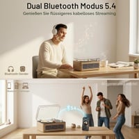 Prenosné Bluetooth CD rádio Kegaudio v retro dizajne, dubové prevedenie 3