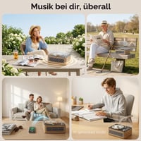 Prenosné Bluetooth CD rádio Kegaudio v retro dizajne, dubové prevedenie 8