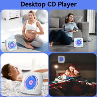 Prenosný CD prehrávač Kegaudio s Bluetooth reproduktorom, rádiom, diaľkovým ovládaním, USB/AUX pripojením, výstupom na slúchadlá, protiprachovým krytom, možnosťou montáže na stenu 8