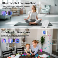 Prenosný CD prehrávač Kegaudio s Bluetooth reproduktorom, rádiom, diaľkovým ovládaním, USB/AUX pripojením, výstupom na slúchadlá, protiprachovým krytom, možnosťou montáže na stenu 3