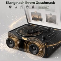 Prenosné CD rádio Kegaudio s funkciou Bluetooth, retro dizajn, čierne 2