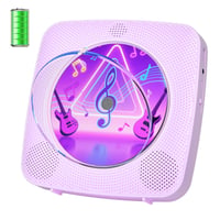 Prenosné CD rádio Kegaudio s Bluetooth reproduktorom - Kompaktný stolný hudobný prehrávač vo fialovej farbe 1