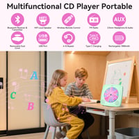 Prenosné CD rádio Kegaudio s Bluetooth reproduktorom - zelený kompaktný bezdrôtový prehrávač 2