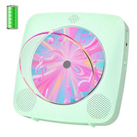 Prenosné CD rádio Kegaudio s Bluetooth reproduktorom - zelený kompaktný bezdrôtový prehrávač 1