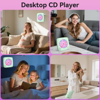 Prenosné CD rádio Kegaudio s Bluetooth reproduktorom - zelený kompaktný bezdrôtový prehrávač 8