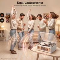 Prenosné retro CD rádio Kegaudio s funkciou Bluetooth, dizajn topoľového dreva 7