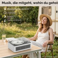 Prenosné retro CD rádio Kegaudio s funkciou Bluetooth, dizajn topoľového dreva 4