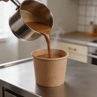 KEILEOHO 50 kom. jednokratnih čaša za juhu s poklopcem, 350 ml kartonske čaše za juhu i sladoled za van 6