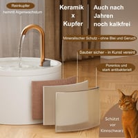 keimi Kerámia Macska Ivófontána 2.1L Csendes Vízadagoló Szűrővel 2