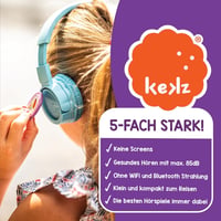 Štartovacia sada slúchadiel pre deti Kekz Premium modrá – audiokniha Požiarnik Sam a Cookie Crew, Wunderkekz, na cesty aj na doma 10