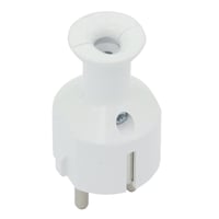 Univerzálna zástrčka Schuko KEL s krytím IP20, 16A/250V – biela 2