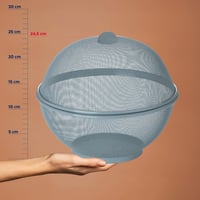 kela COMO Metalna košara za voće s poklopcem i zaštitom od muha, 26,5 cm, siva 4