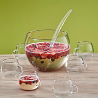 kela Fina staklena zdjela za Feuerzangenbowle 3,5 litara, vatrostalna zdjela za punč, staklena posuda 4