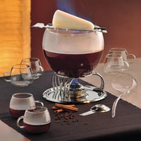 kela Fina staklena zdjela za Feuerzangenbowle 3,5 litara, vatrostalna zdjela za punč, staklena posuda 2