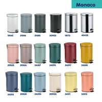 Kozmetický pedálový odpadkový kôš kela Monaco 3 l, matná biela kovová nádoba na odpad do kúpeľne s vyberateľnou vložkou, do kuchyne, na toaletu, do kúpeľne 7