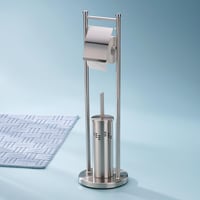 Kela Swing WC kefa so stojanom a držiakom na toaletný papier, 77,5 cm, matná nehrdzavejúca oceľ, uzavretý držiak na kefu 2