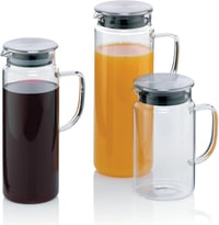 kela Üveg Kanna Fedővel 1 Liter Átlátszó Lé és Ital Kiöntő - 1000 ml 7