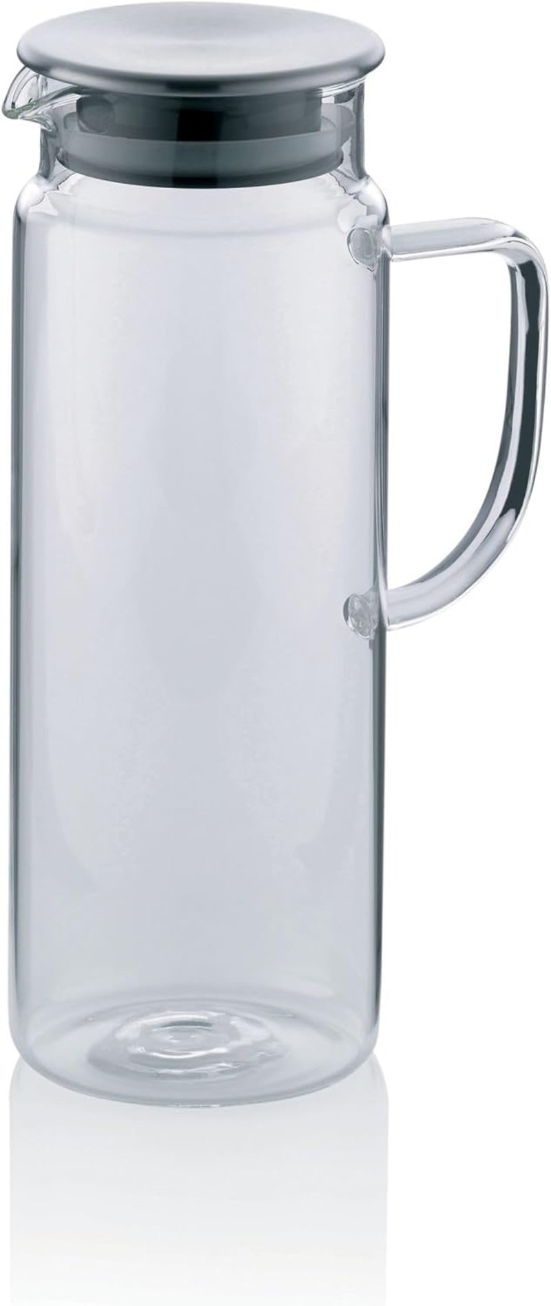kela Üveg Kanna Fedővel 1 Liter Átlátszó Lé és Ital Kiöntő - 1000 ml