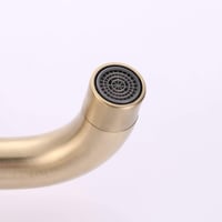 Kelelife Fali Sárgaréz Fürdőszobai Mosdó Csaptelep Brushed Gold 7