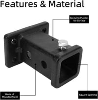 Kelepu Vonóhorog Adapter 2 Hüvelyk Csavaros Univerzális Pótkocsi Vonófej Pickup Teherautó Trailer Alkatrész 7