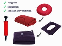 Kellegour 2-dielna súprava nafukovacích vankúšov, antidekubitný a ortopedický sedací vankúš s pumpou, nastaviteľná tvrdosť, na invalidný vozík, na toaletnú stoličku 6