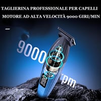 Mașină de tuns barbă fără fir KEMEI 1669 cu afișaj LED, 9000 RPM, lamă în formă de T cu strat DLC și bază de încărcare pentru bărbați 2