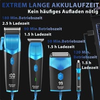 KEMEI Professzionális Hajvágó Készlet Elektromos Szakállvágóval és Fodrász Nyírógéppel 5